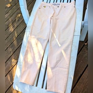 Women's Yoga Jeans Light yellow straight leg. Size 33 waist 14.